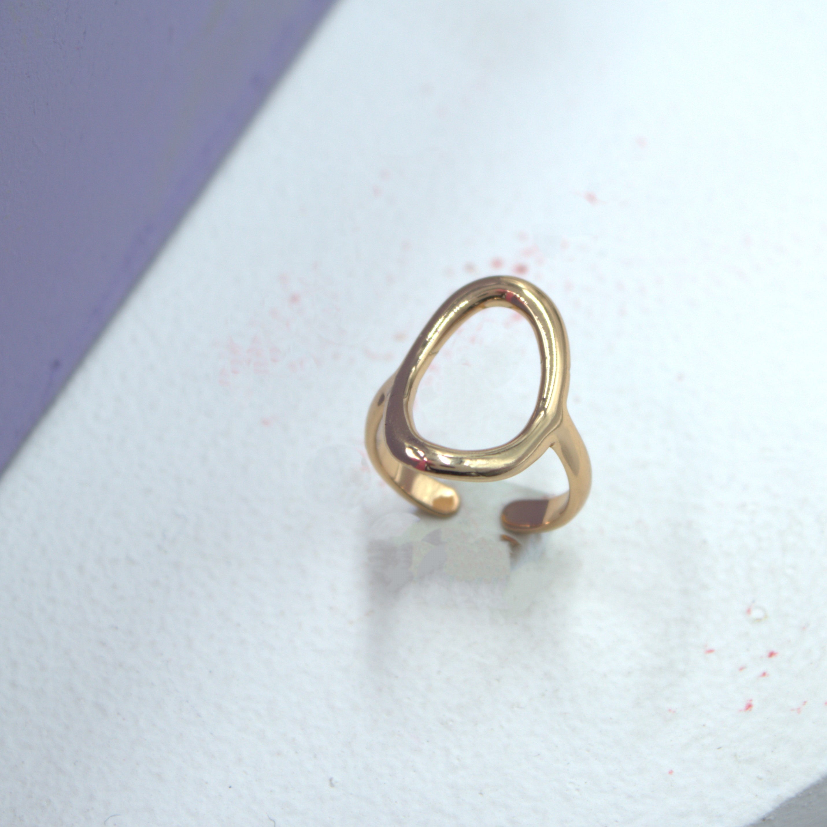 TFC Loopy Gold Plated Adjustable Ring