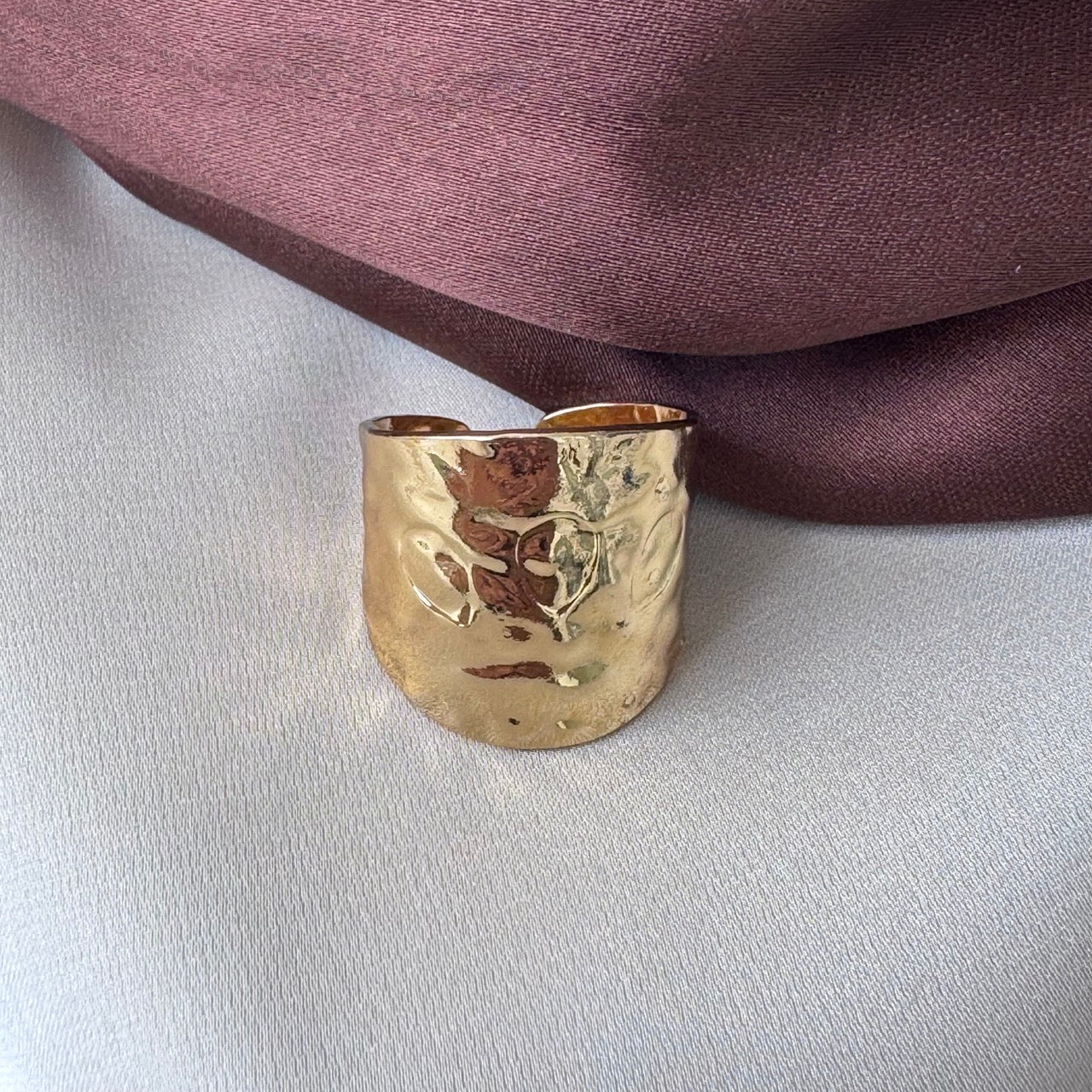 TFC Adjustable Antique Design Gold Plated Ring