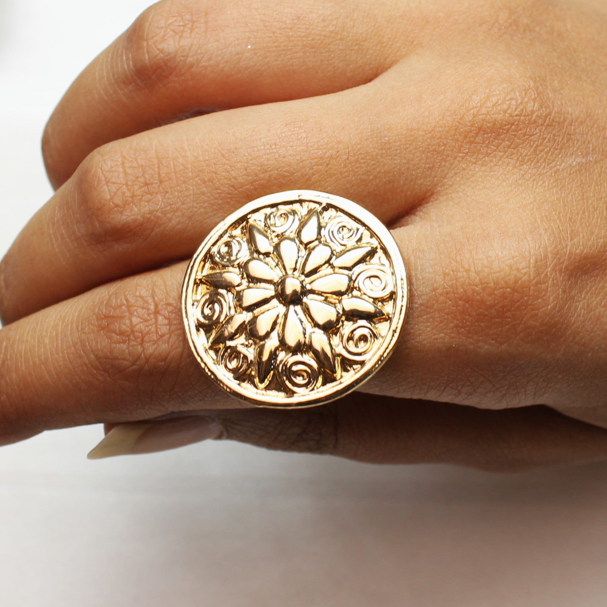 TFC Indie Gold Plated Adjustable Ring