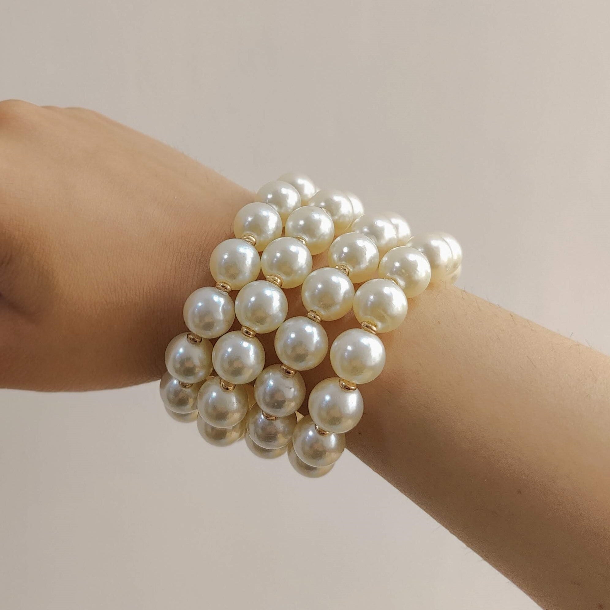 TFC Moonlit Pearl Stacked Bracelet (Set of 4)