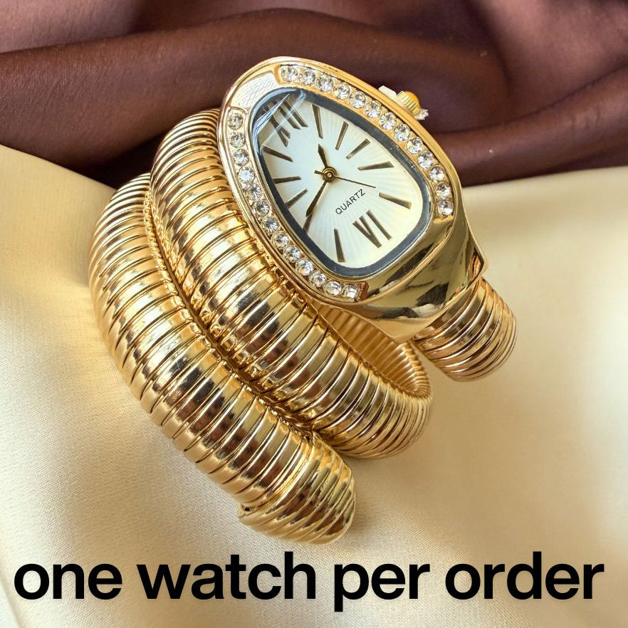 TFC Snake Watch Gold Plated Bracelet
