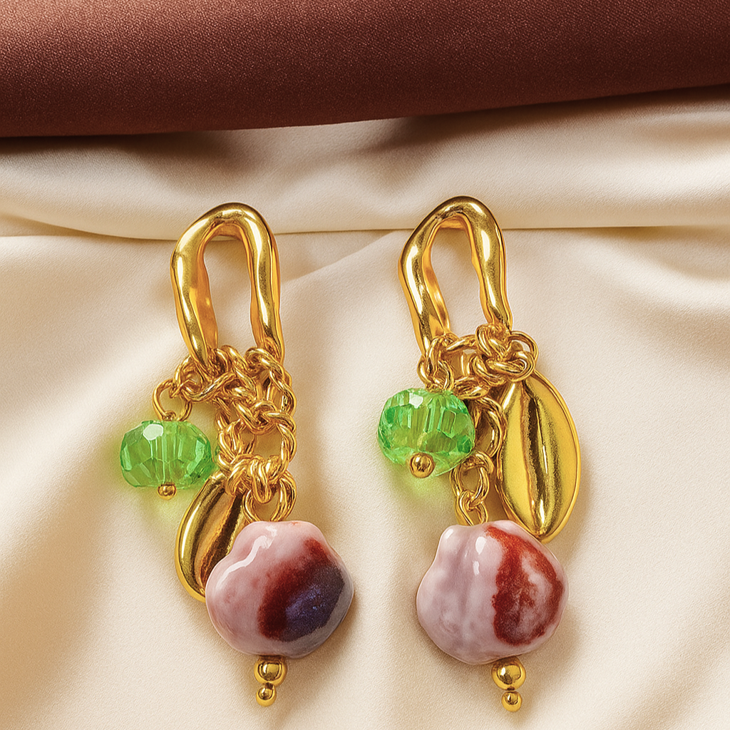 TFC Oceanic Gold Plated Dangler Earrings