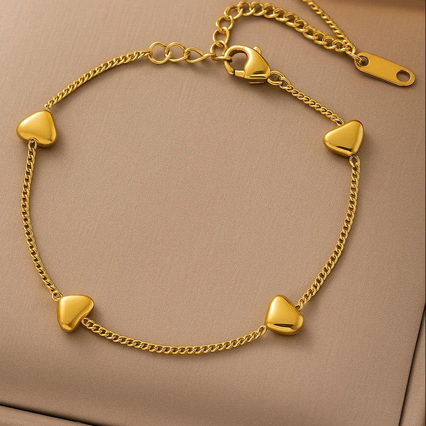 TFC Love Heart Gold Plated Bracelet