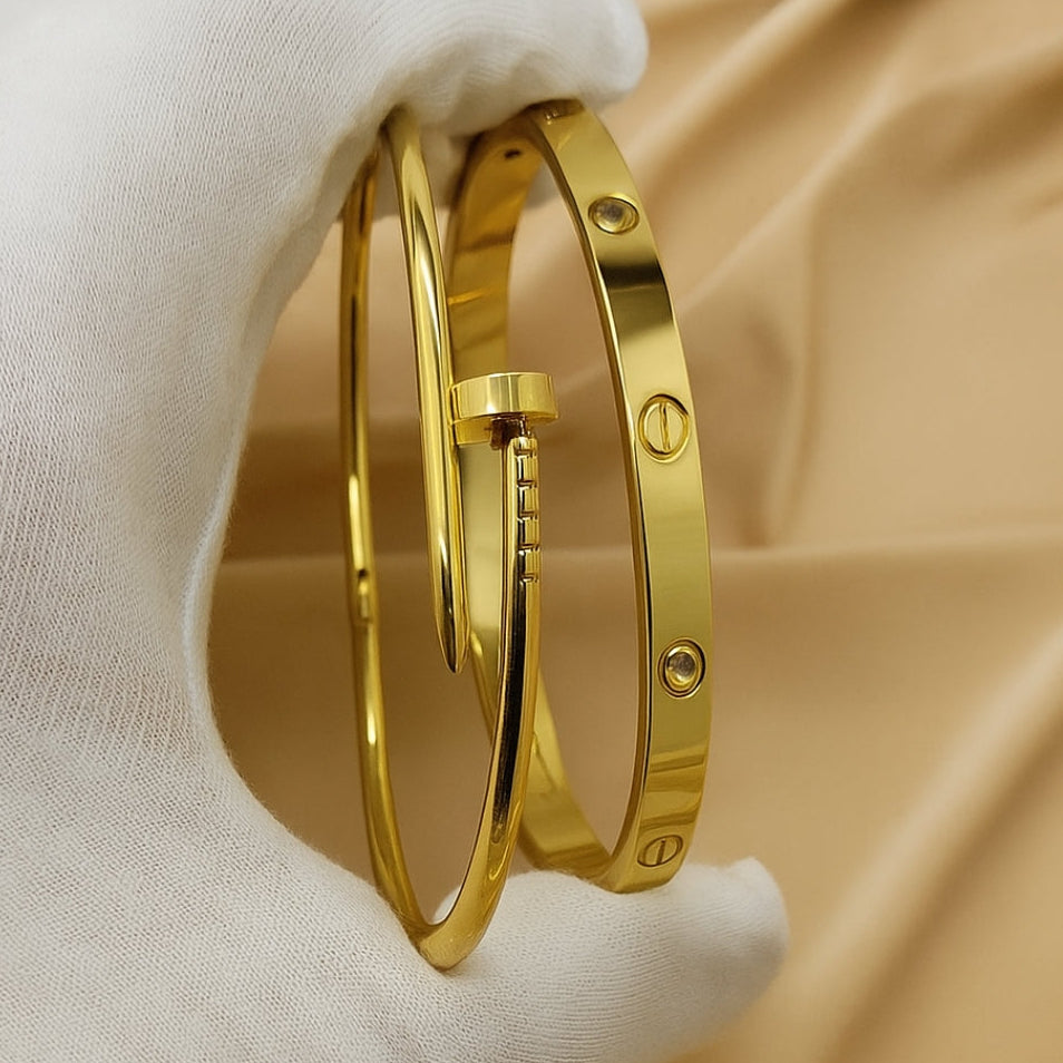 TFC Size 2.6 Trendy Combo Gold Plated Bangle