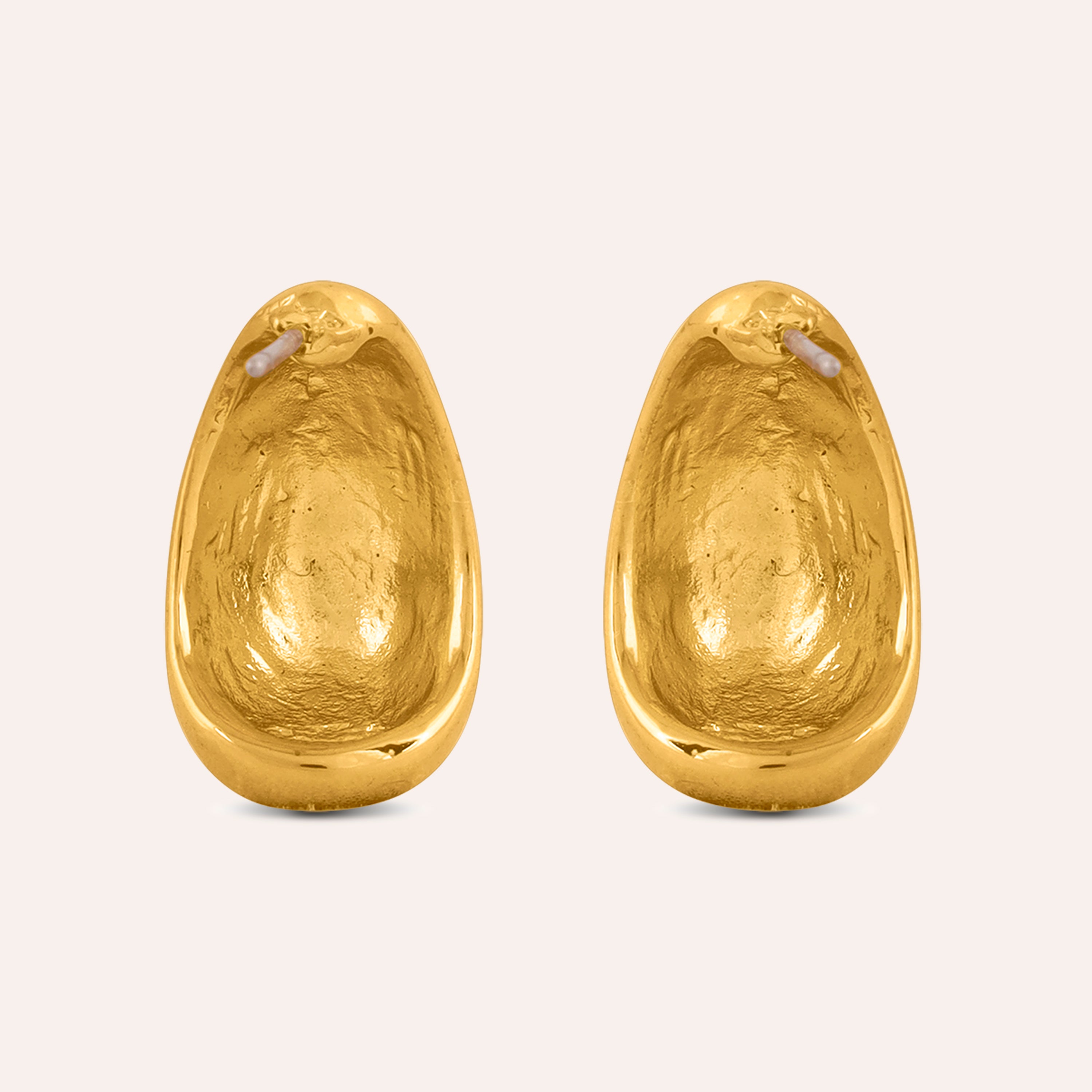 TFC Pompom Huggie Gold Plated Stud Earrings