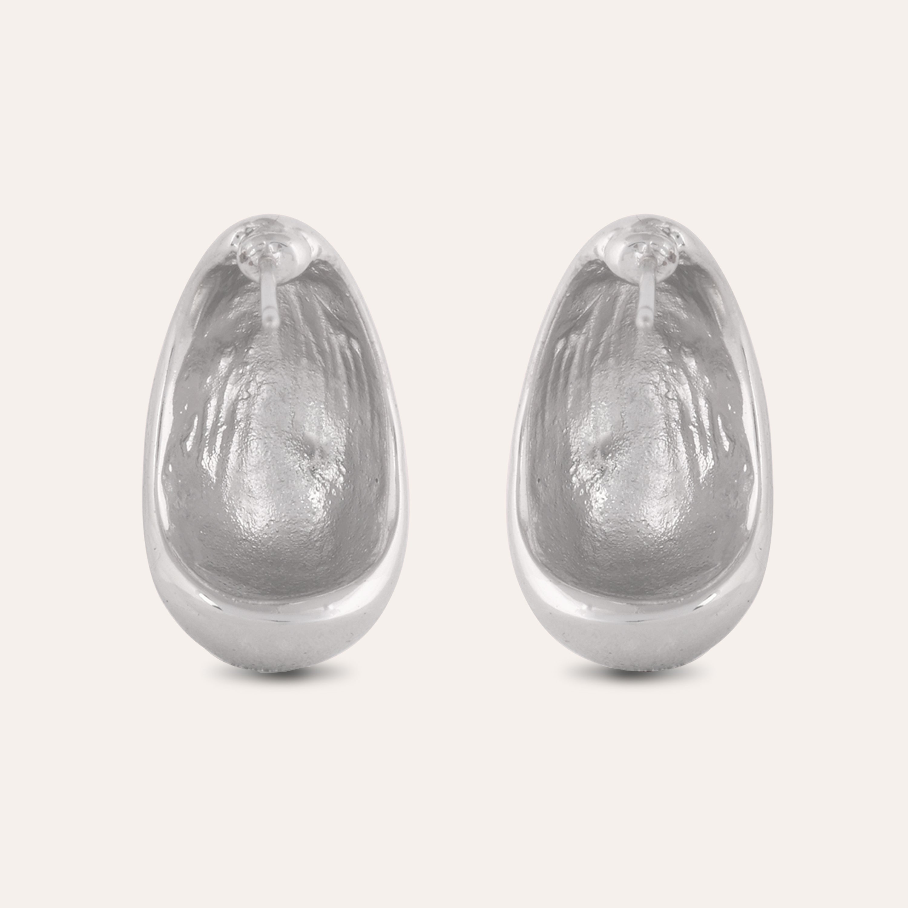TFC Pompom Huggie Silver Plated Stud Earrings