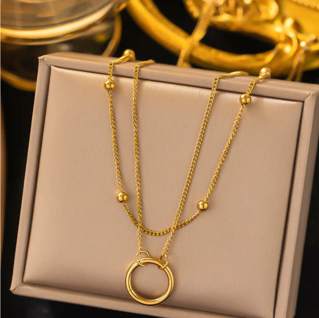 TFC Universal Gold Plated Layered Necklace