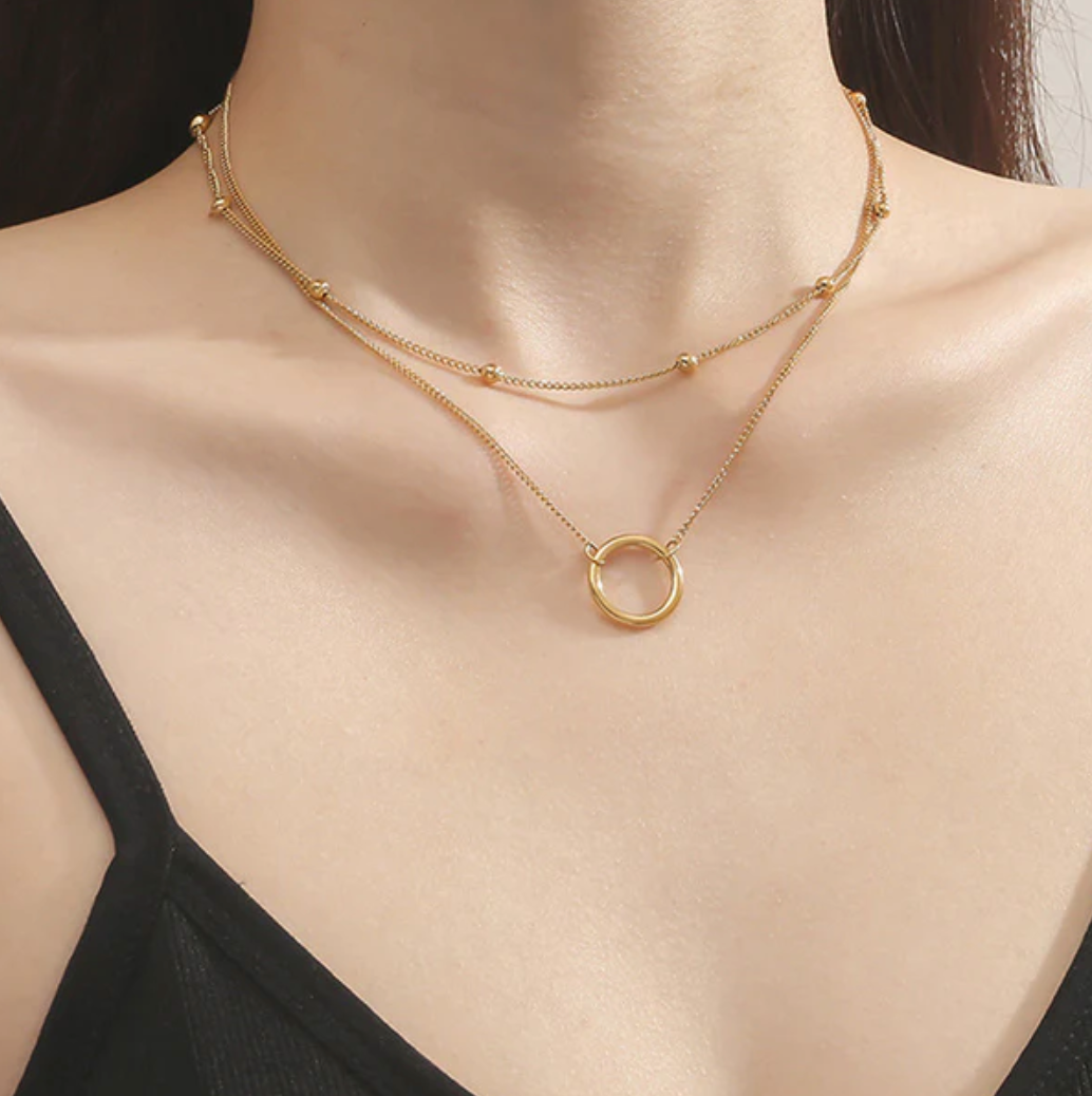 TFC Universal Gold Plated Layered Necklace
