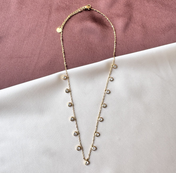 TFC Point Stone Gold Plated Neckalce