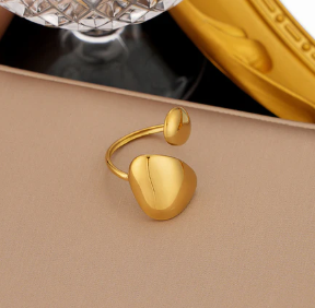 TFC Aura Melt Gold Plated Adjustable Ring