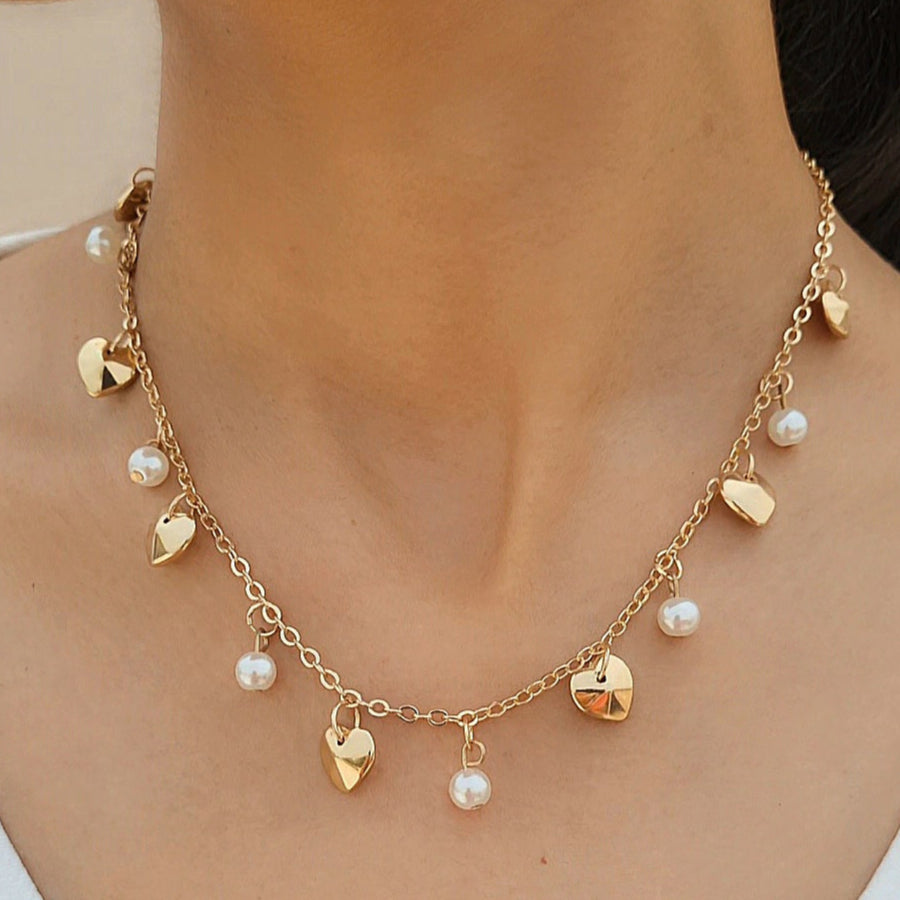 TFC Pearl Glam Gold Plated Necklace