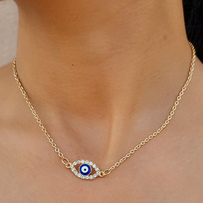 TFC Evil Eye Gold Plated Pendant Necklace