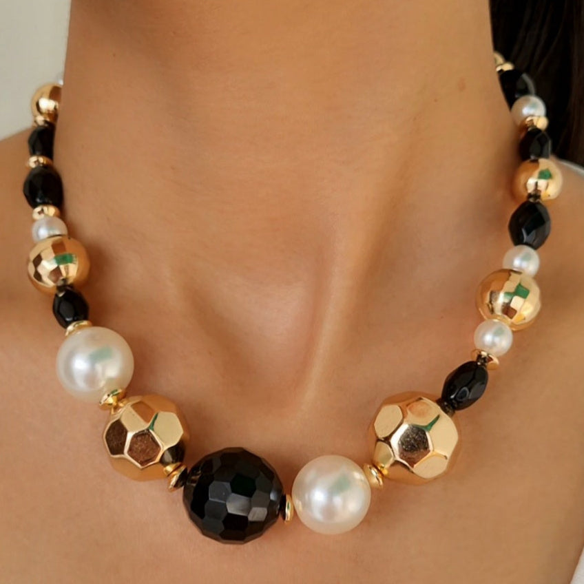 TFC Amour Gems Statement Gold Plated Necklace
