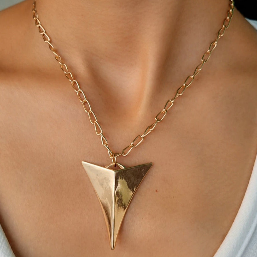 TFC Glided Arrow Gold Plated Necklace