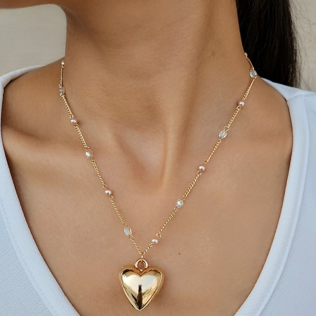 TFC Pure Heart Gold Plated Pendant Necklace