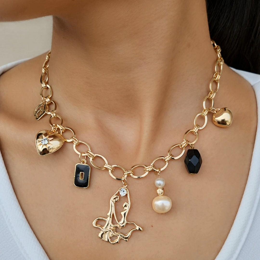 TFC Charming Charms Gold Plated Necklace