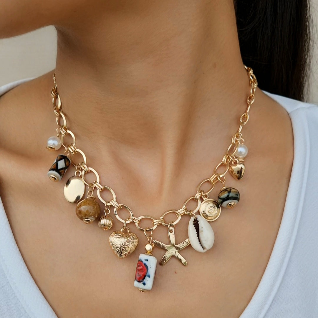 TFC Heaven Charms Gold Plated Necklace