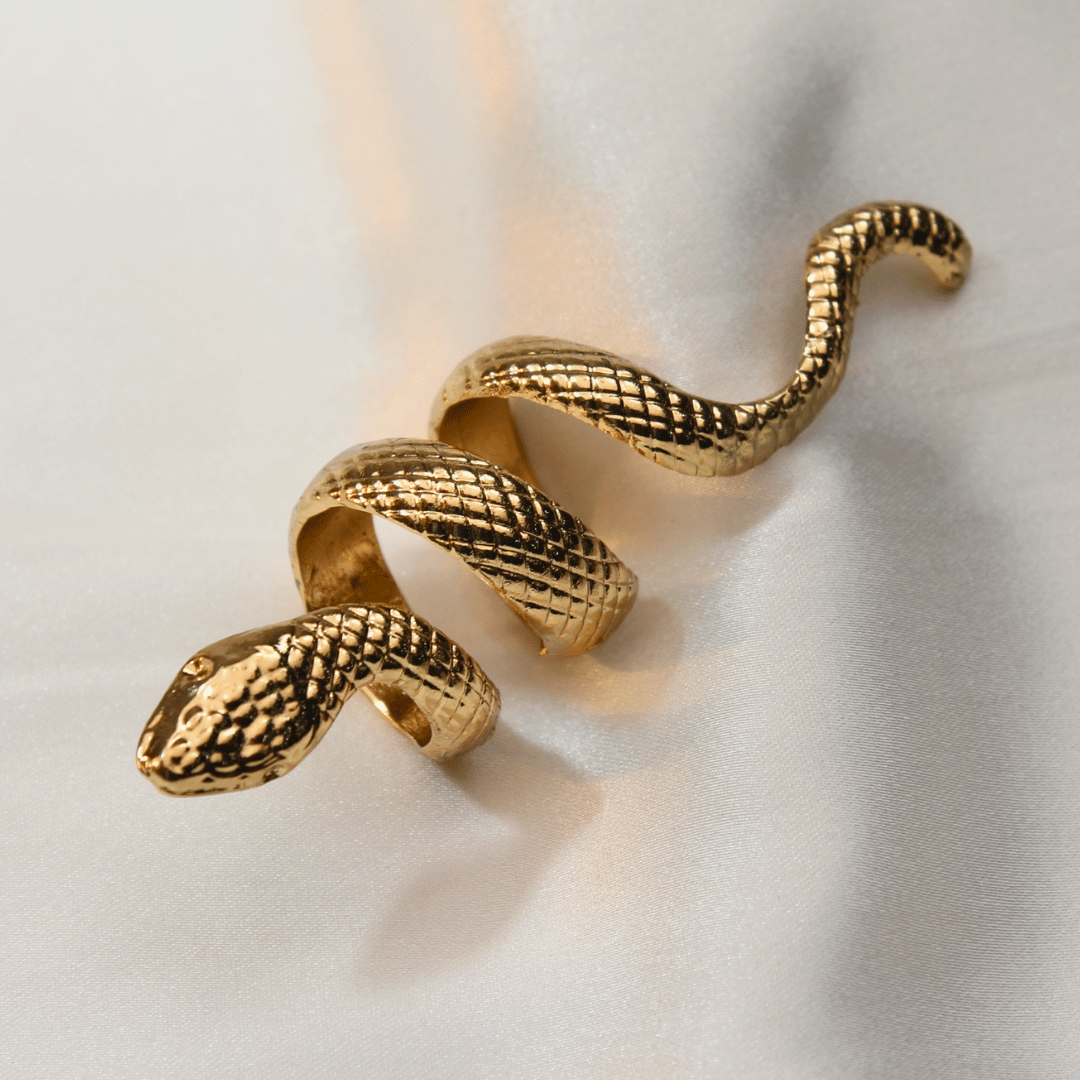 TFC Long Serpent 24K Gold Plated Ring