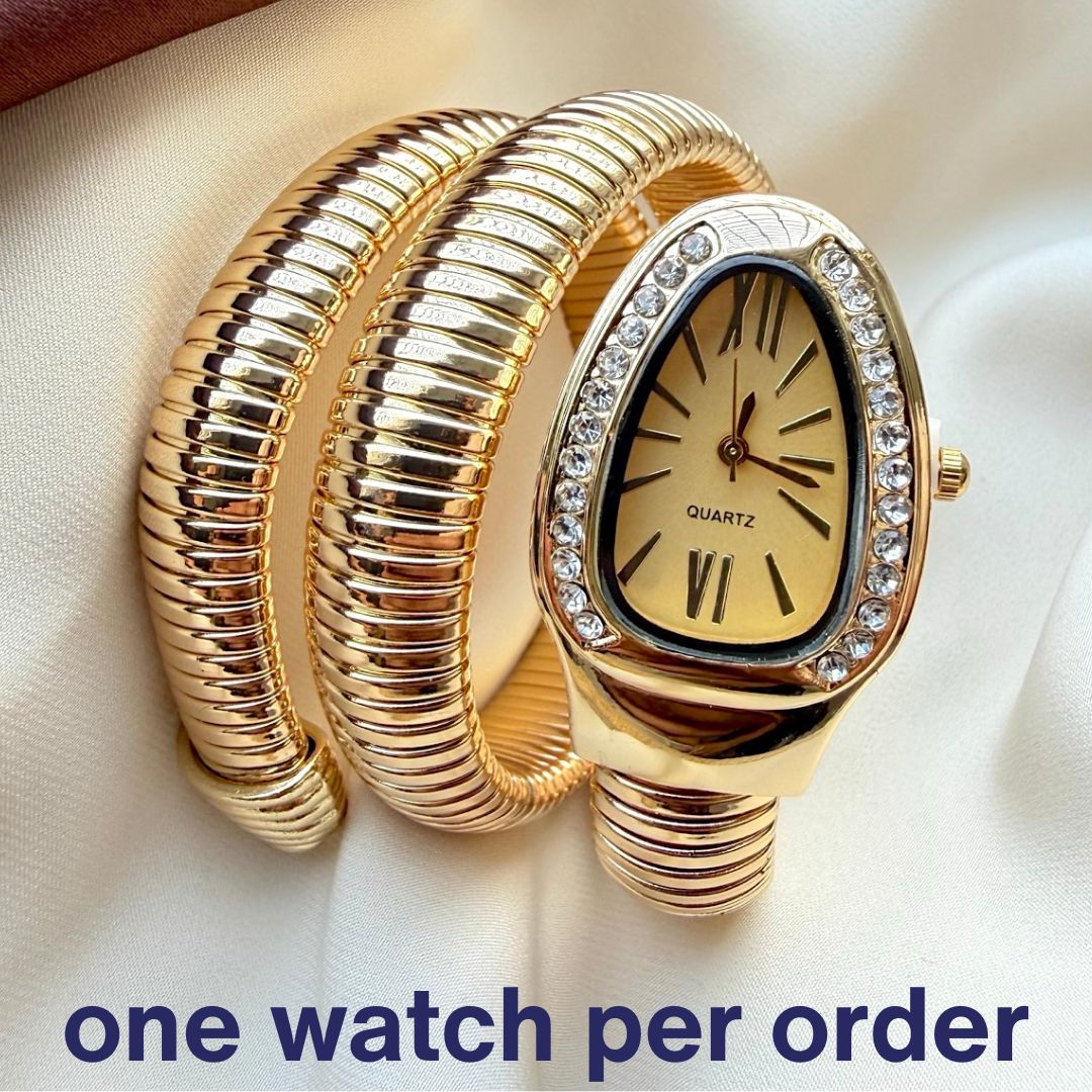 TFC Cream Stone Gold Plated Watch