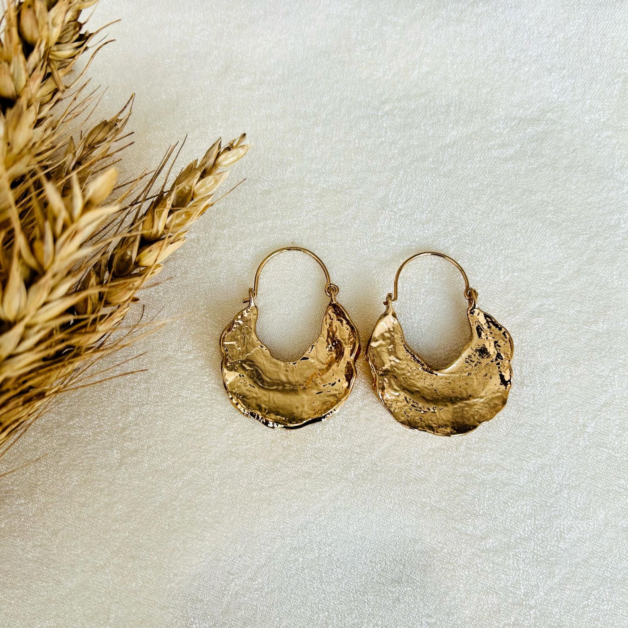 TFC Baguette Gold Plated Dangler Earrings