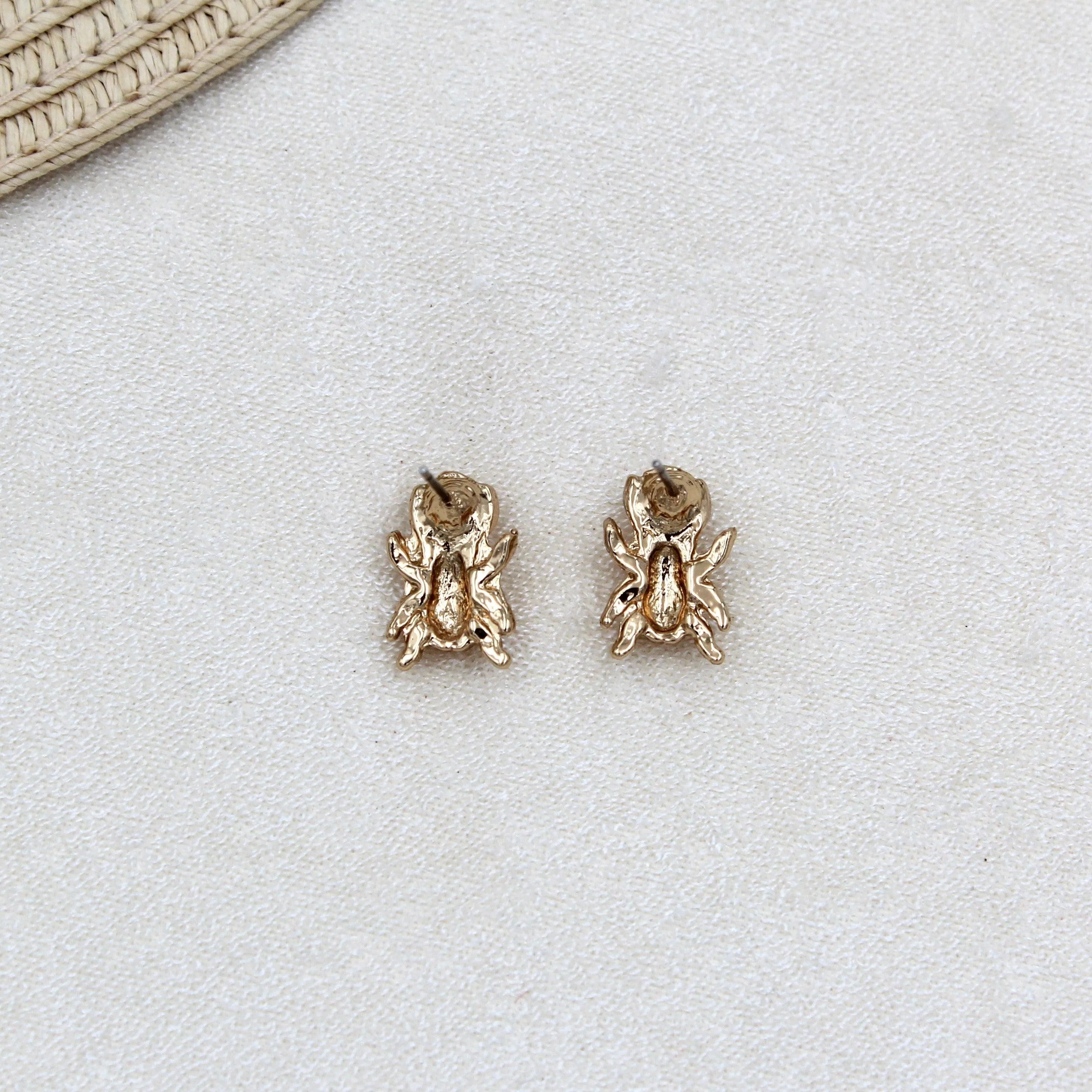 TFC Beetle Bug Pearl Gold Plated Stud Earrings-Discover daily wear gold earrings including stud earrings, hoop earrings, and pearl earrings, perfect as earrings for women and earrings for girls.Find the cheapest fashion jewellery which is anti-tarnish only at The Fun company