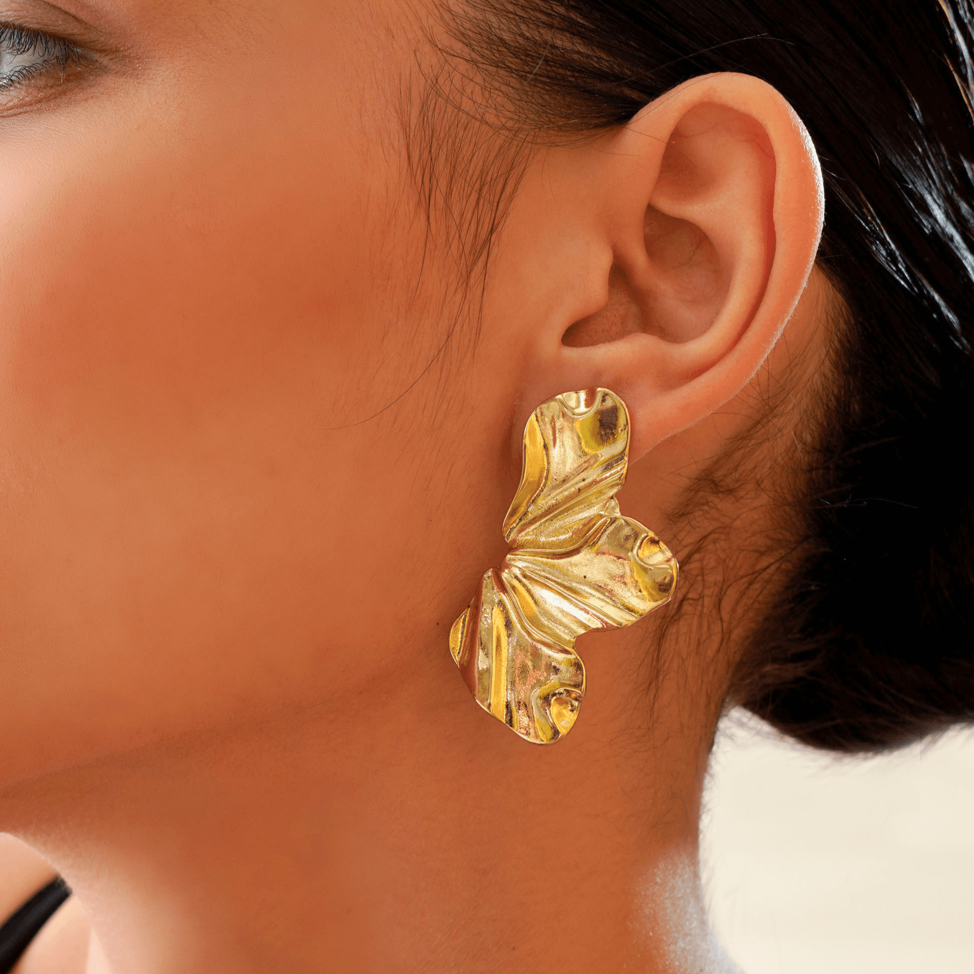 TFC Bling Blossom Gold Plated Stud Earrings