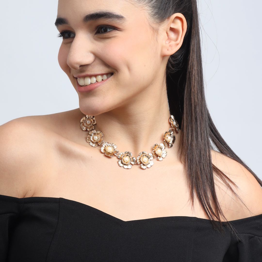 TFC Bloom Essence Gold Plated Necklace