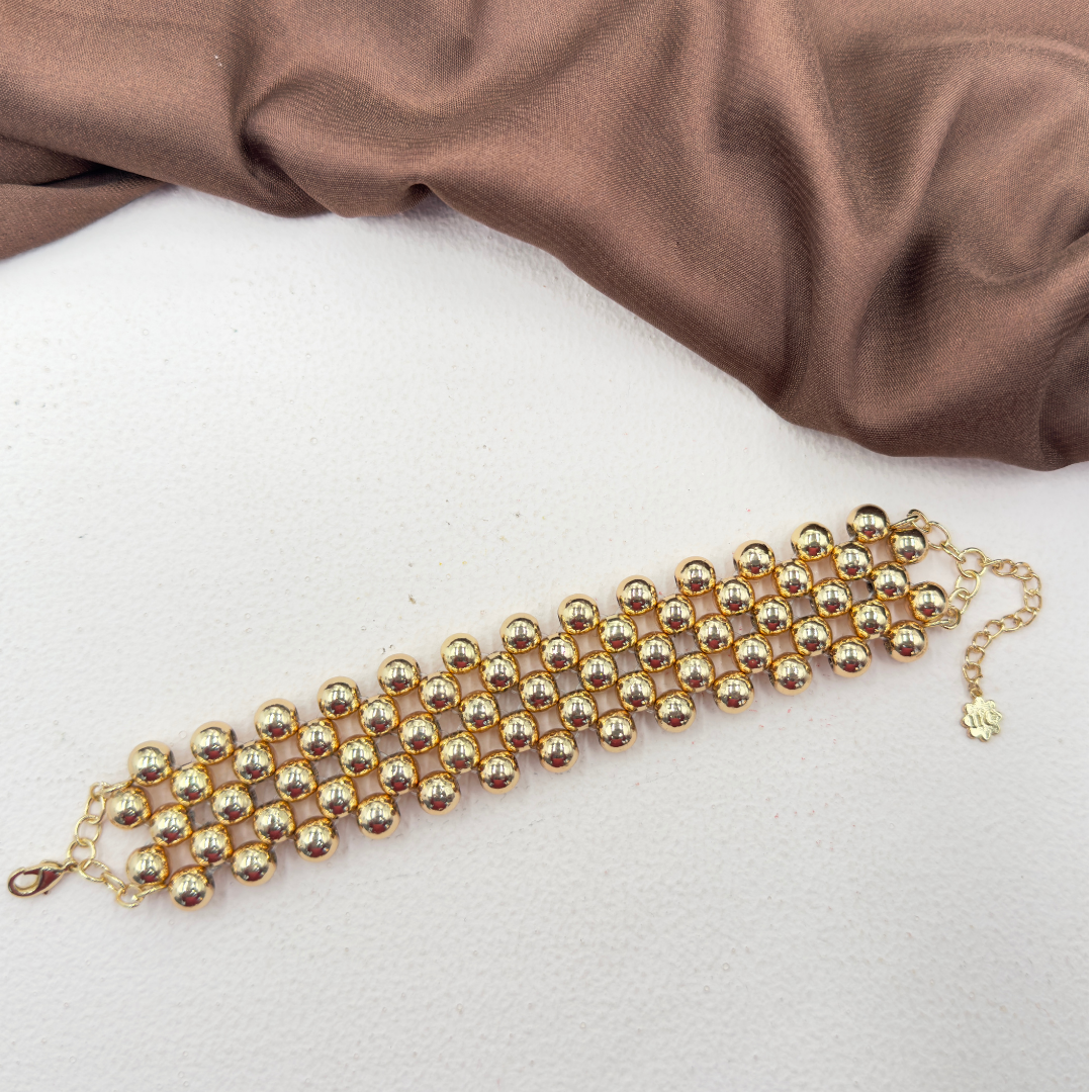 Bead Gold Plated Bracelet
