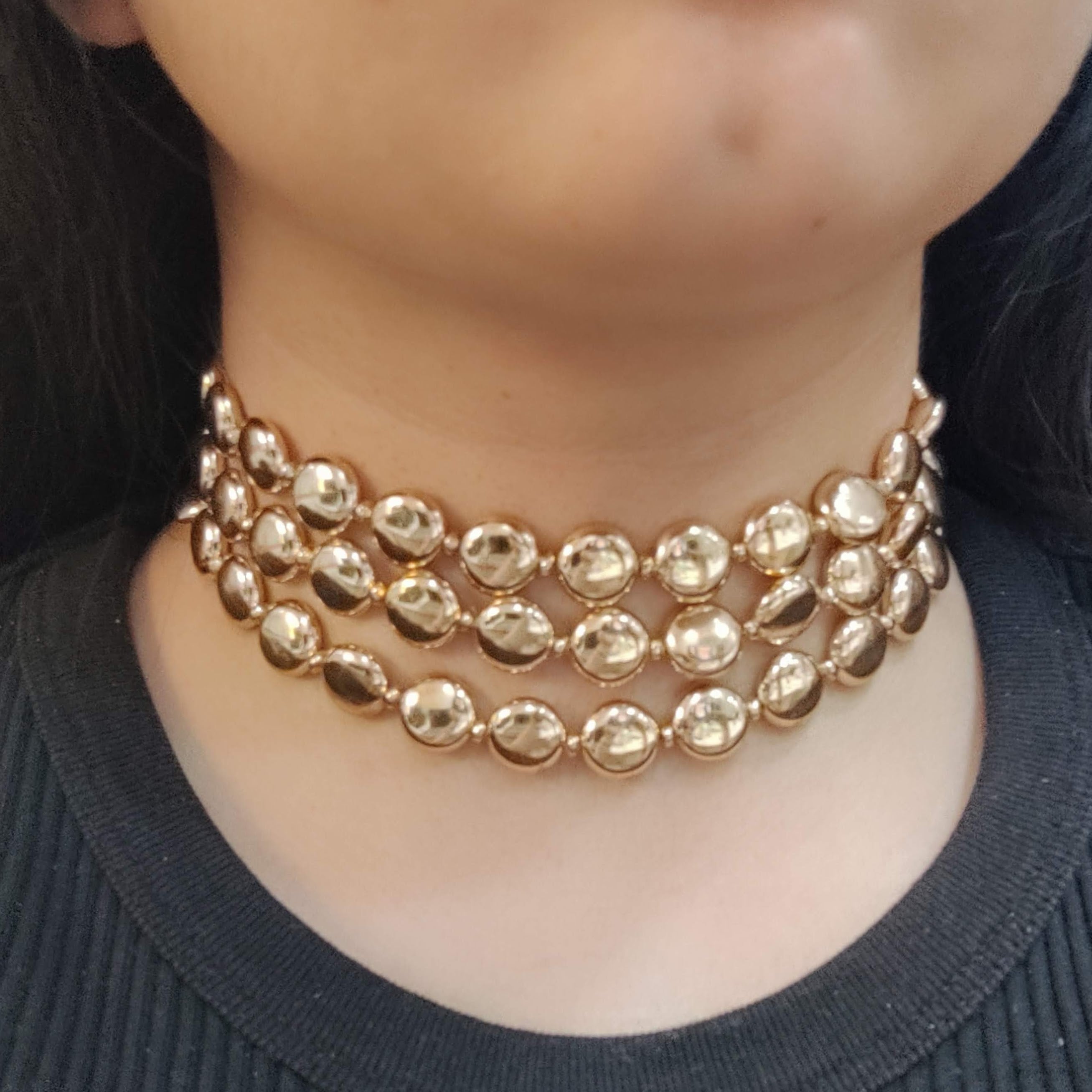 TFC Bold Coin Gold Plated Choker Necklace