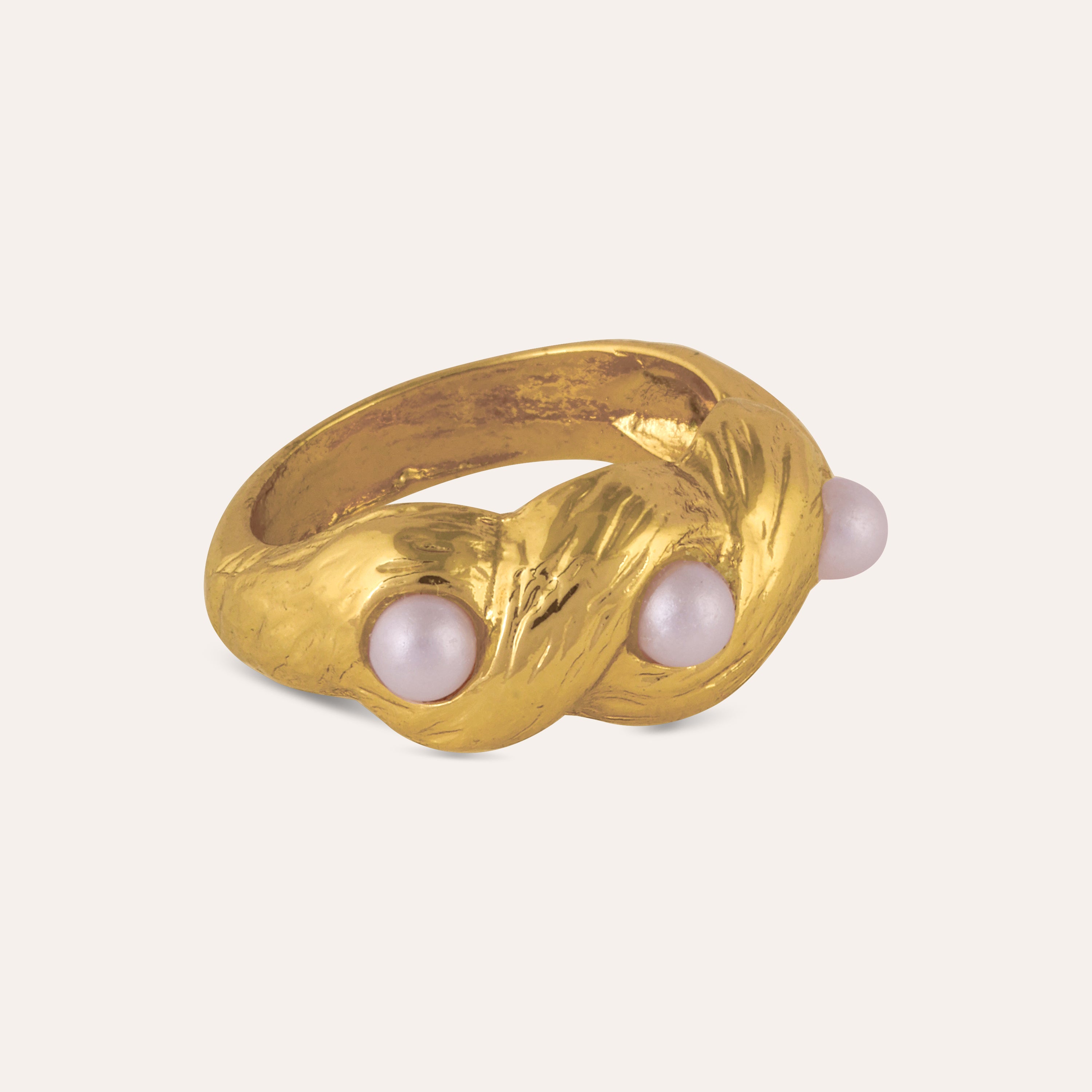 TFC Braided Statement Gold Plated Ring