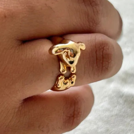 TFC 24K Bunny Gold Plated Adjustable Ring