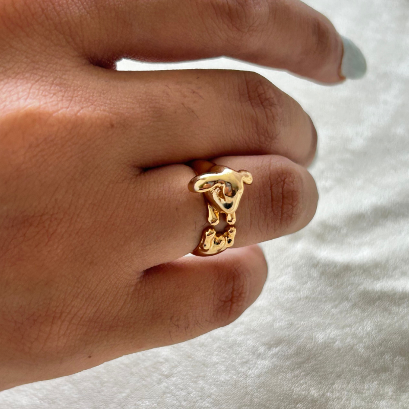 TFC Bunny 24K Gold Plated Adjustable Ring