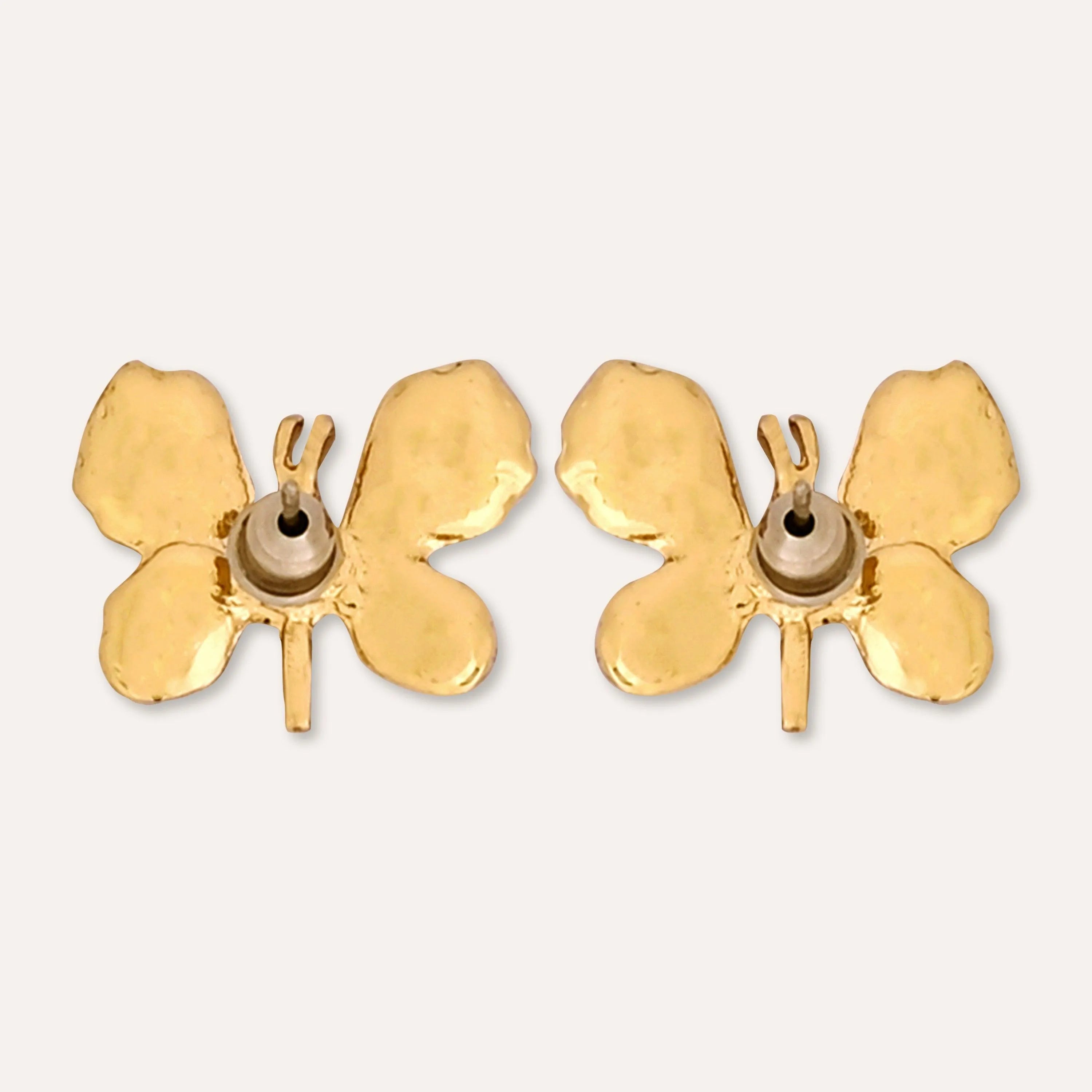 TFC Butterfly Gold Plated Stud Earrings-Discover daily wear gold earrings including stud earrings, hoop earrings, and pearl earrings, perfect as earrings for women and earrings for girls.Find the cheapest fashion jewellery which is anti-tarnis​h only at The Fun company