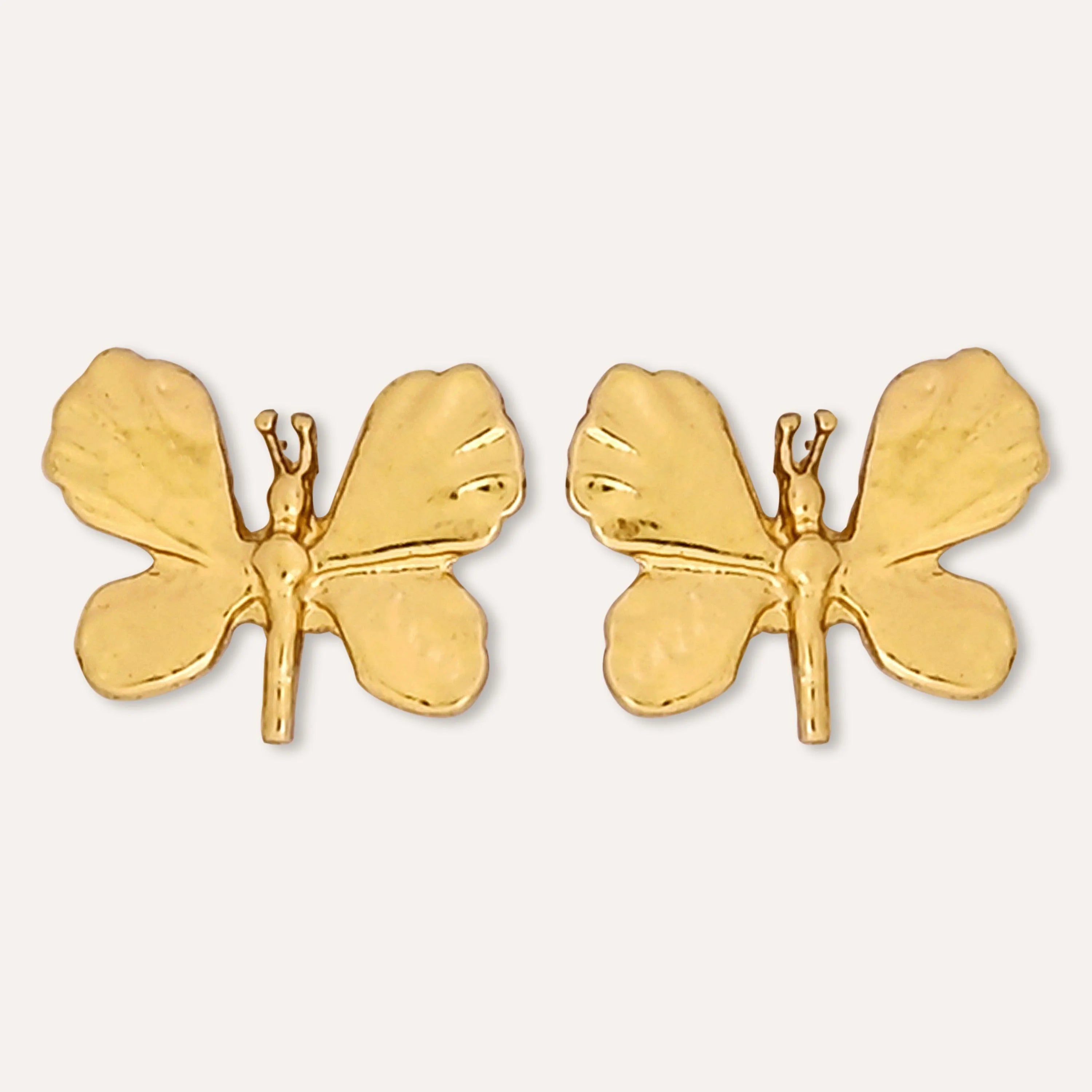 TFC Butterfly Gold Plated Stud Earrings-Discover daily wear gold earrings including stud earrings, hoop earrings, and pearl earrings, perfect as earrings for women and earrings for girls.Find the cheapest fashion jewellery which is anti-tarnis​h only at The Fun company