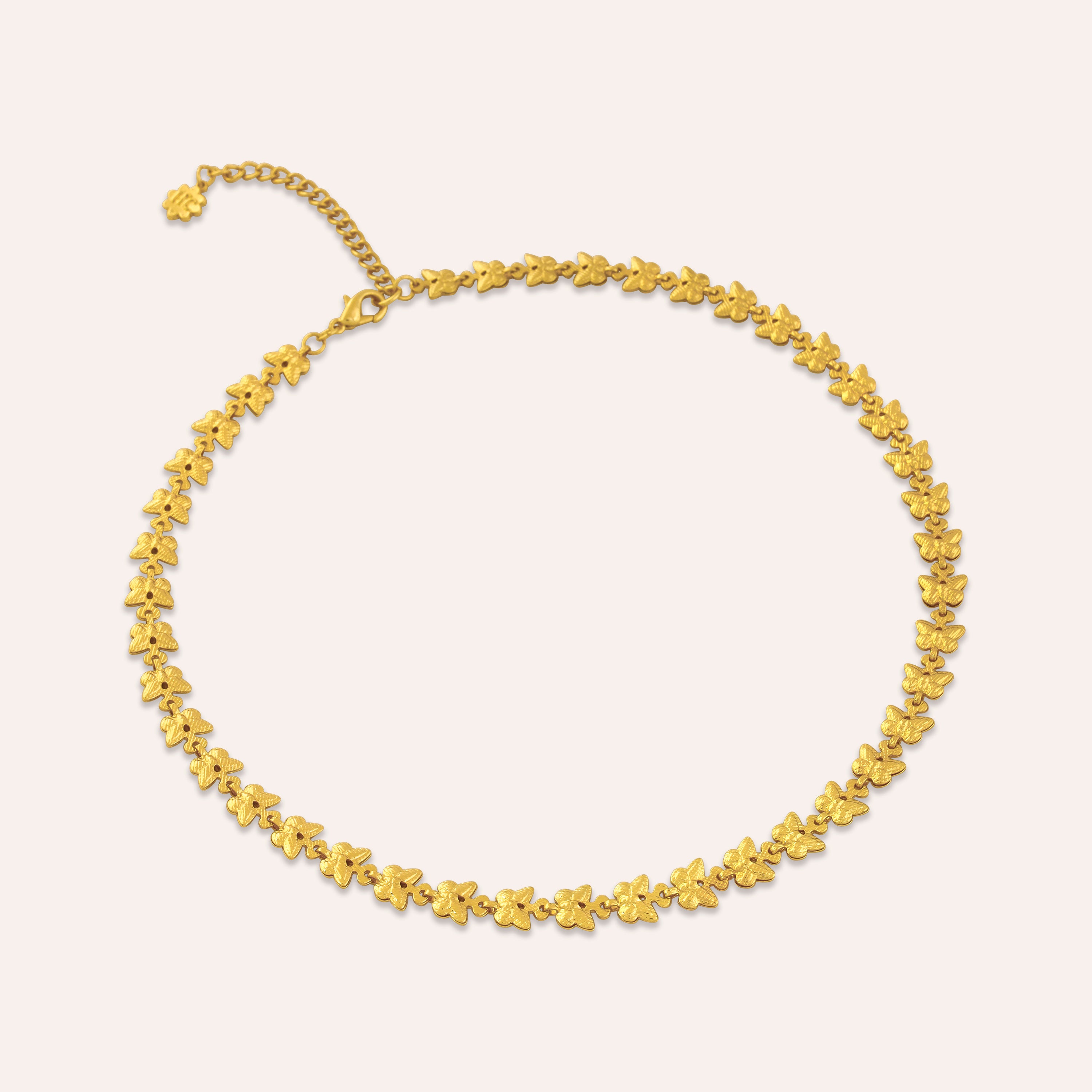 TFC Butterfly Links Gold Plated Chain Necklace