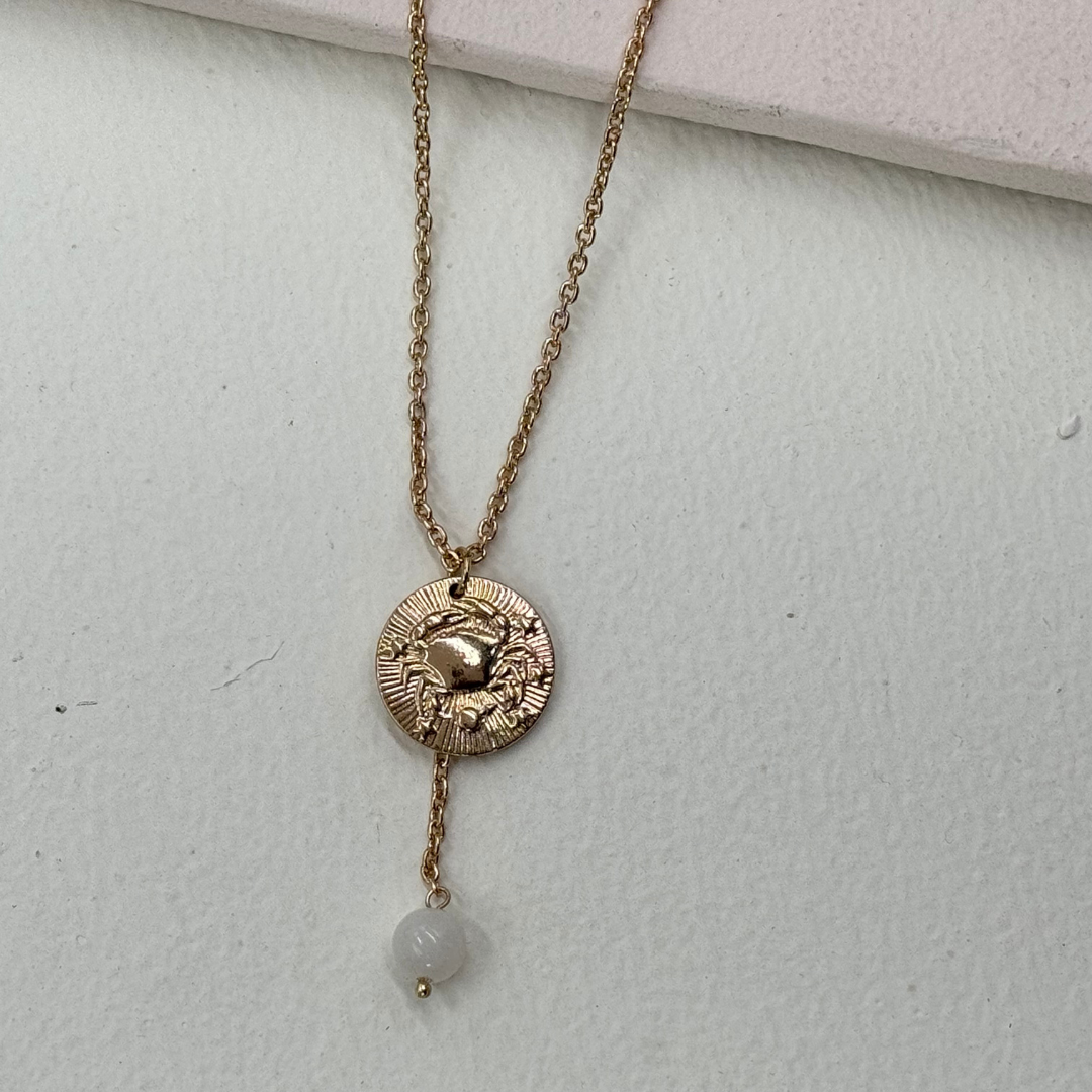 TFC Cancer Zodiac Gold Plated Pendant Necklace