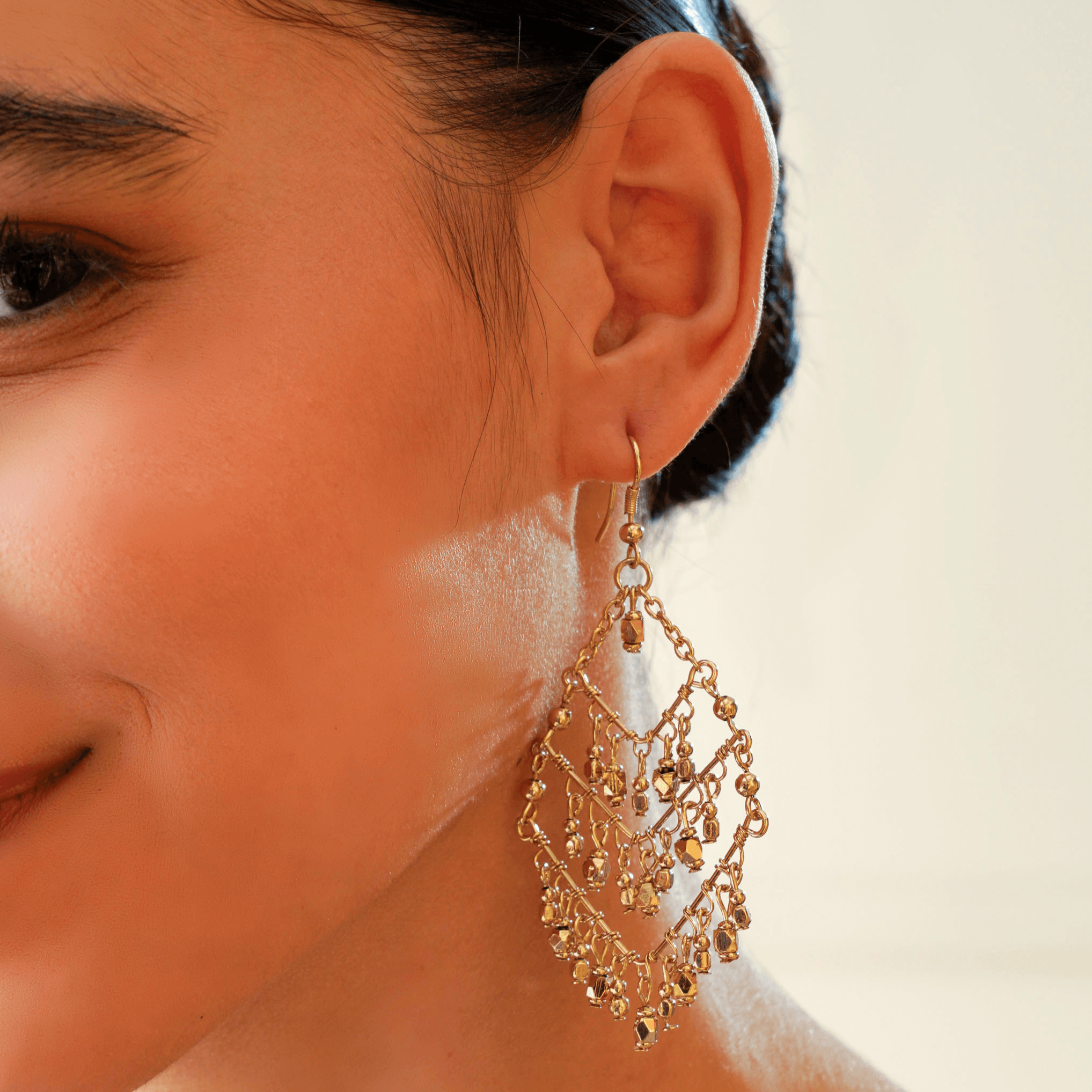TFC Charms Gold Plated Dangler Earrings