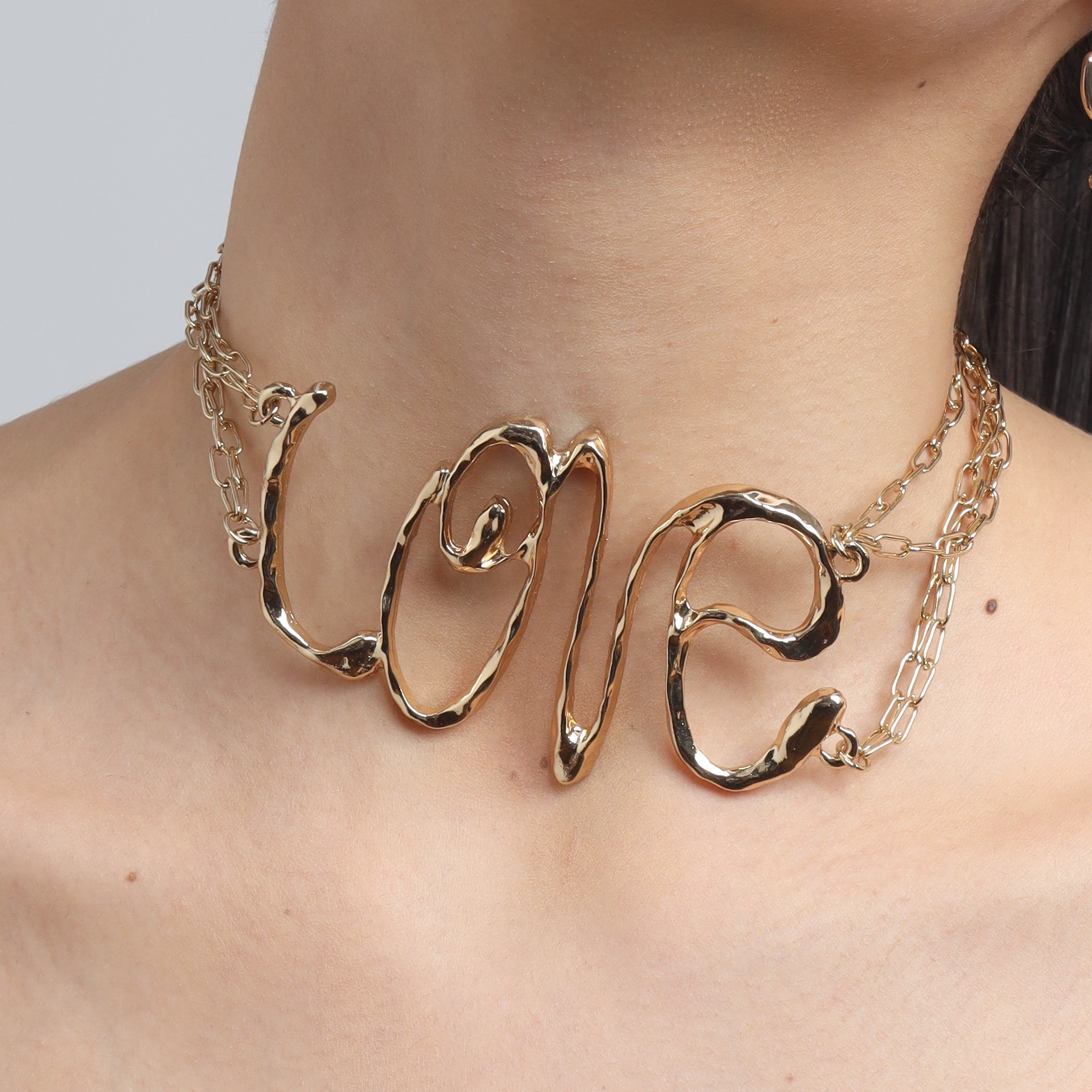 TFC Chic Love Gold Plated Choker Necklace