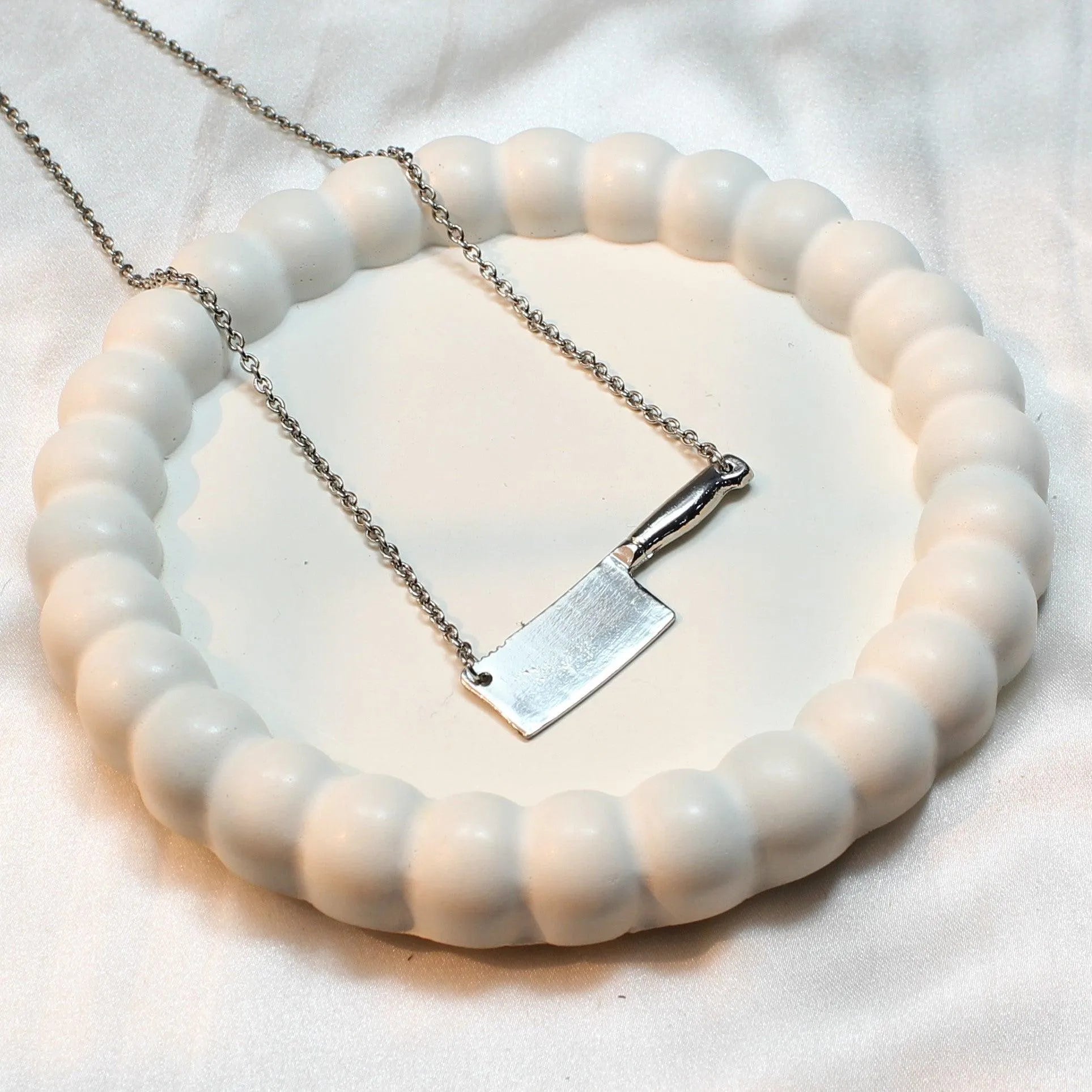 TFC Chop Chop Silver Plated Pendant Necklace