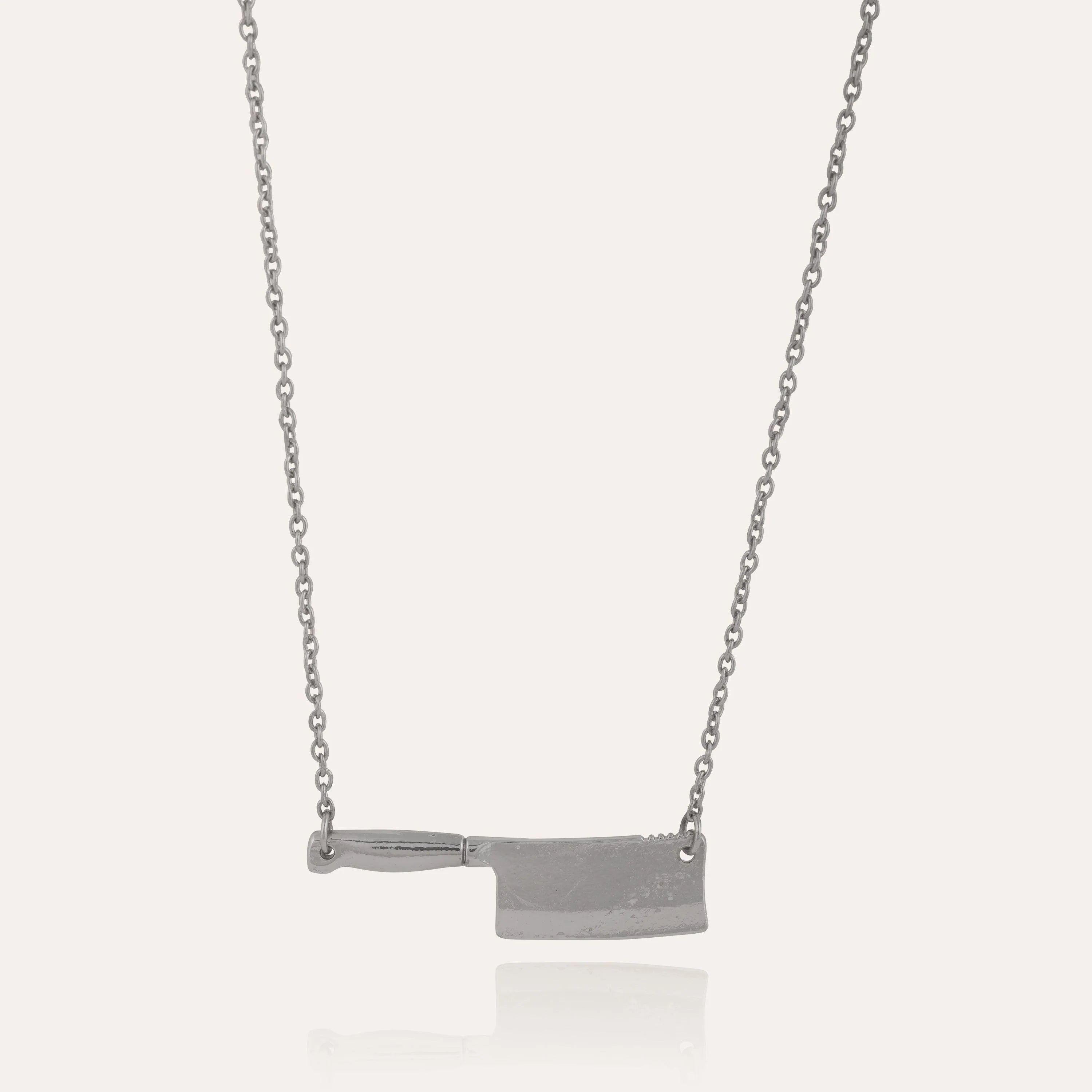 TFC Chop Chop Silver Plated Pendant Necklace-Enhance your elegance with our collection of gold-plated necklaces for women. Choose from stunning pendant necklaces, chic choker necklaces, and trendy layered necklaces. Our sleek and dainty designs are both affordable and anti-tarnish, ensuring lasting beauty. Enjoy the cheapest fashion jewellery, lightweight and stylish- only at The Fun Company