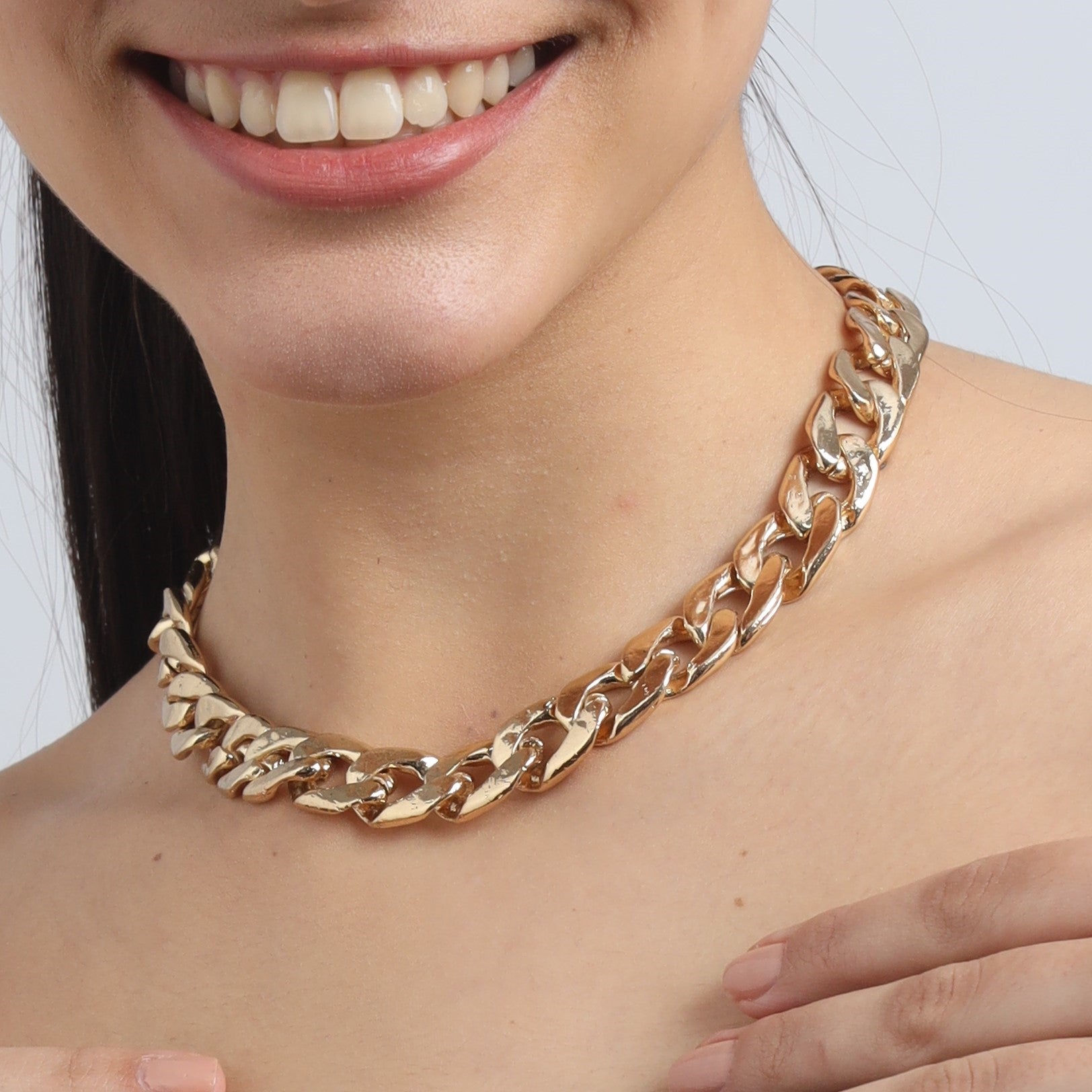 TFC Chunky Thick Chain Gold Plated Necklace
