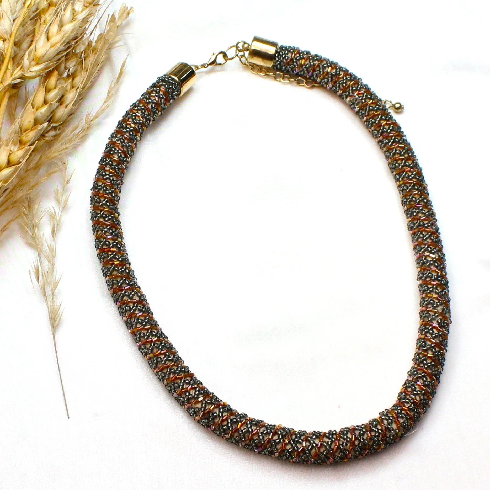 TFC Cocoa Beaded Necklace