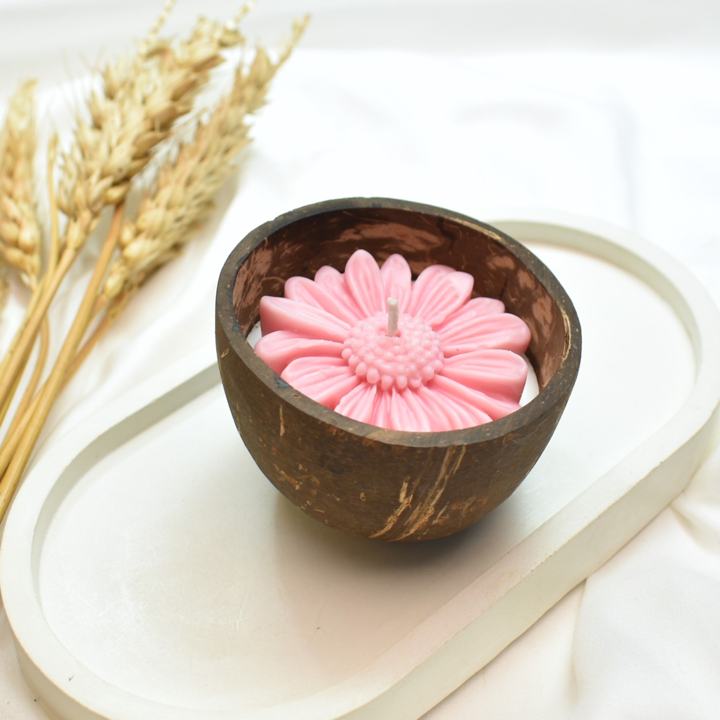 TFC Coconut Rose Flower Scented Candle