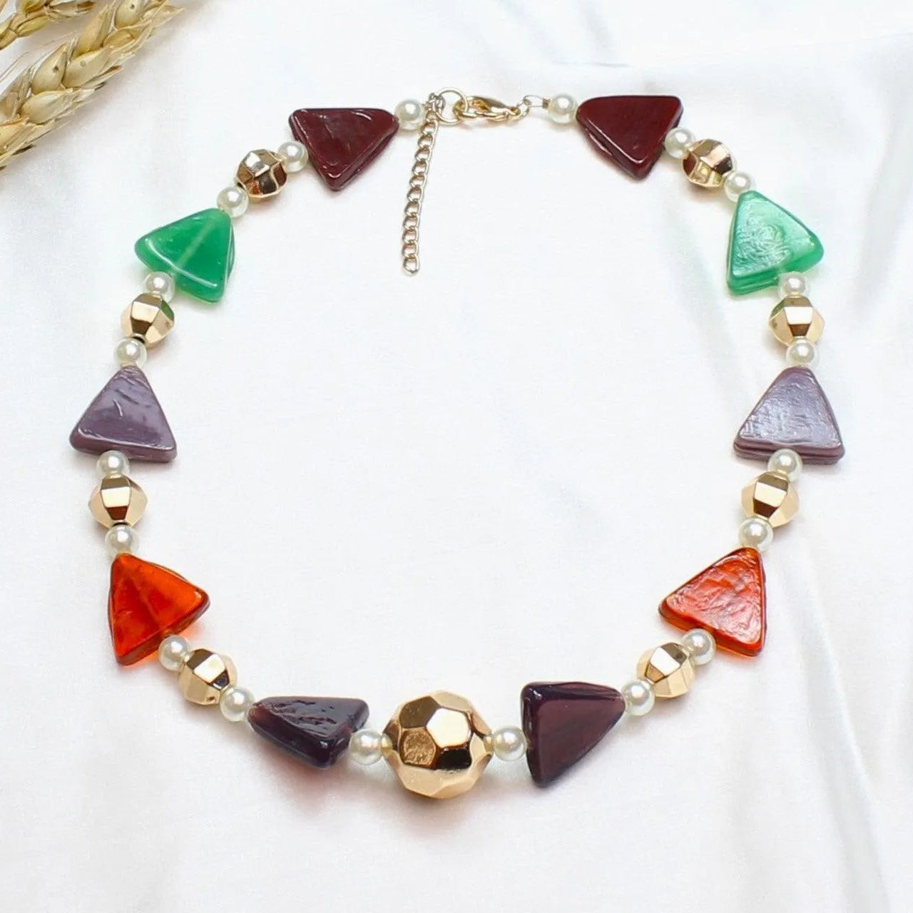 TFC Crazy Triangle Gold Plated Necklace