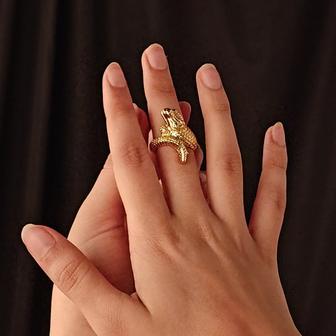 TFC Crocodile 24K Gold Plated Ring