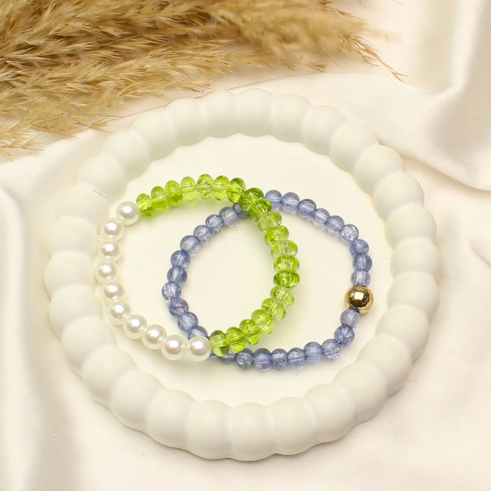 TFC Crystie Crust Stacked Bracelet (set of 2)