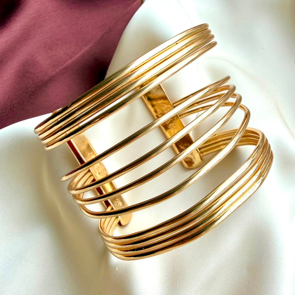 TFC Adjustable Aurum Gold Plated Bracelet Cuff