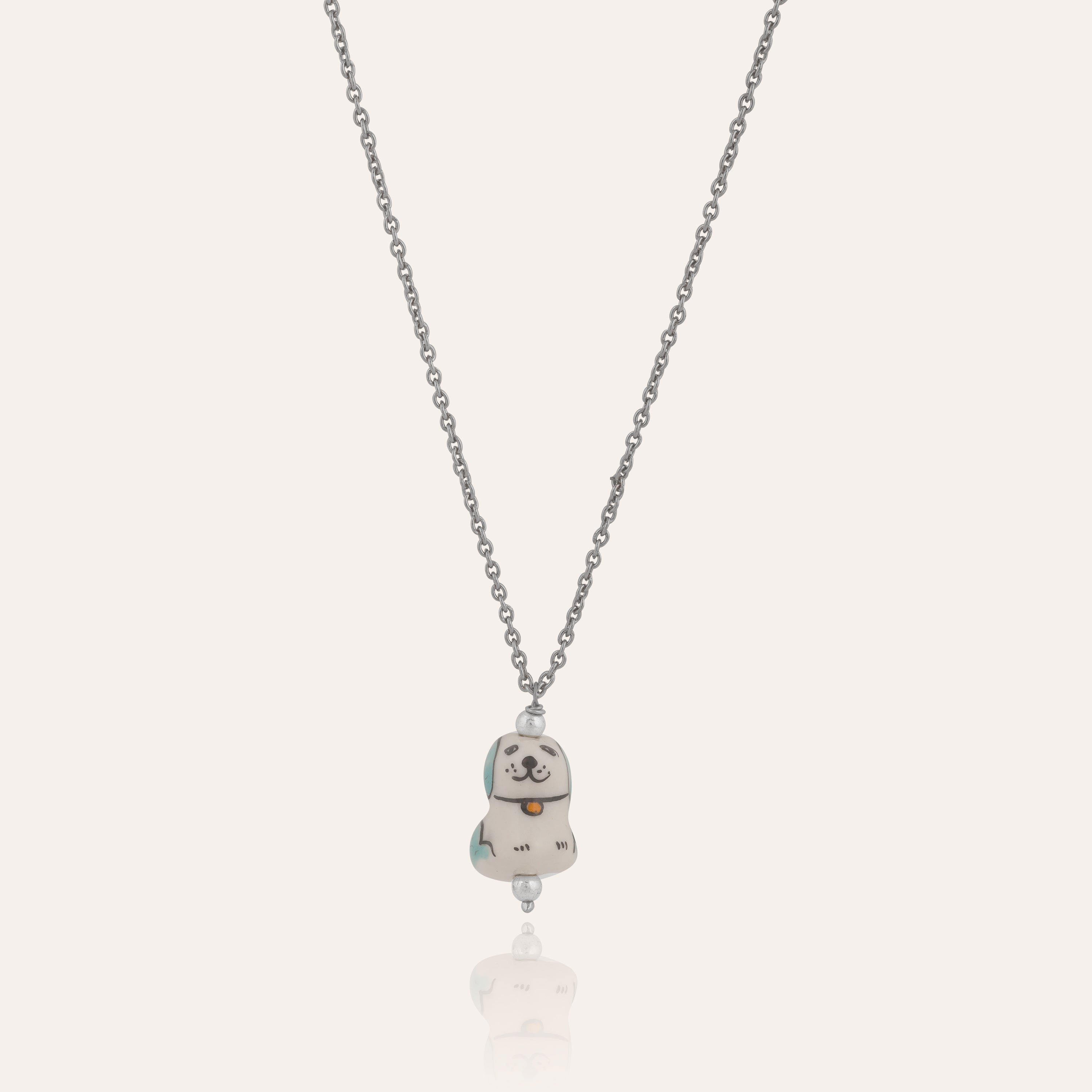 TFC Cute Puppy Bead Silver Plated Pendant Necklace-Enhance your elegance with our collection of gold-plated necklaces for women. Choose from stunning pendant necklaces, chic choker necklaces, and trendy layered necklaces. Our sleek and dainty designs are both affordable and anti-tarnish, ensuring lasting beauty. Enjoy the cheapest fashion jewellery, lightweight and stylish- only at The Fun Company.