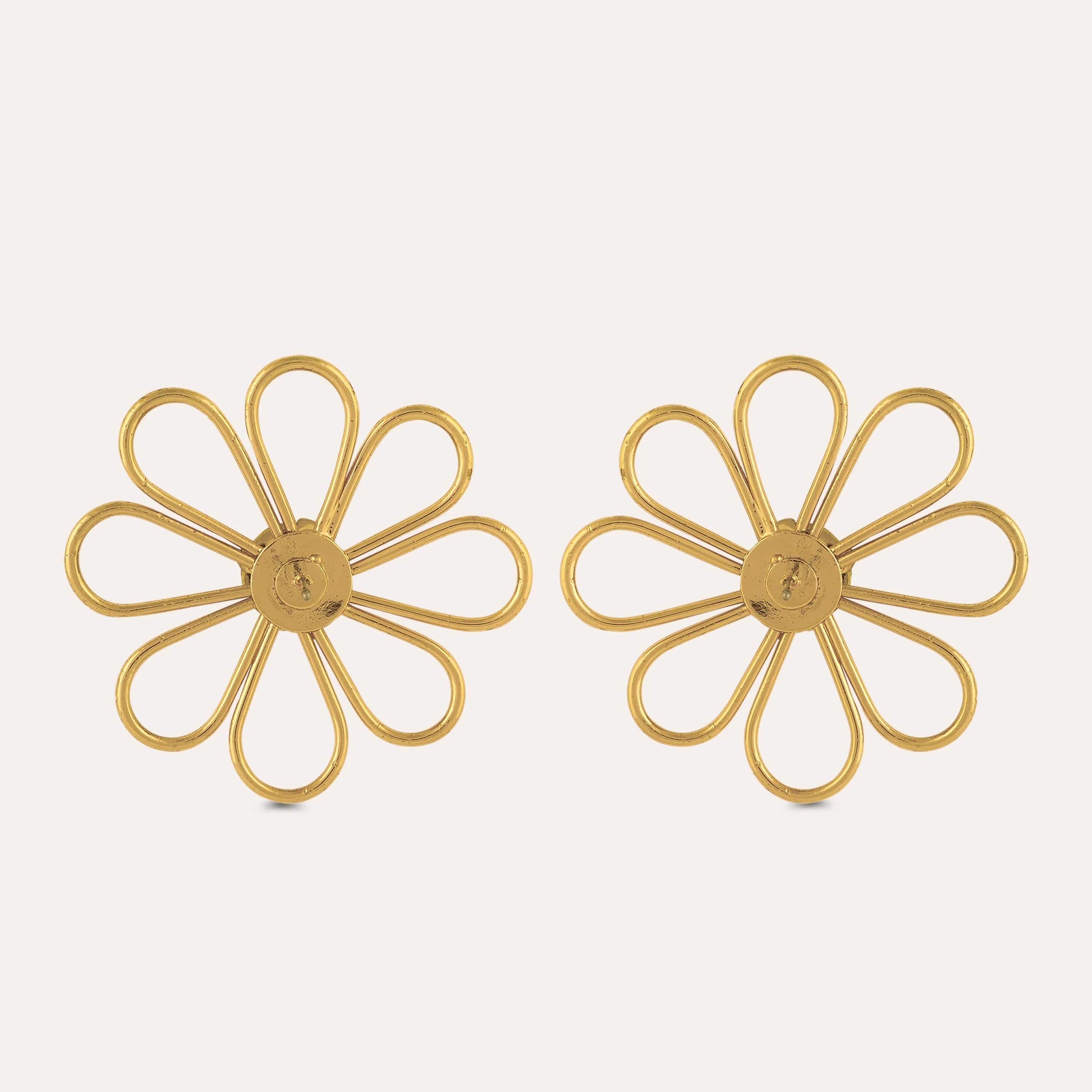 TFC Daisy Crystal Gold Plated Stud Earrings-Discover daily wear gold earrings including stud earrings, hoop earrings, and pearl earrings, perfect as earrings for women and earrings for girls.Find the cheapest fashion jewellery which is anti-tarnish only at The Fun company