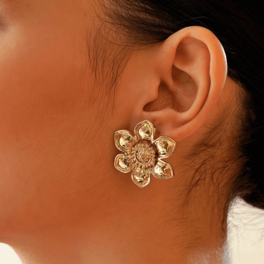 TFC Daisy Darling Gold Plated Stud Earrings